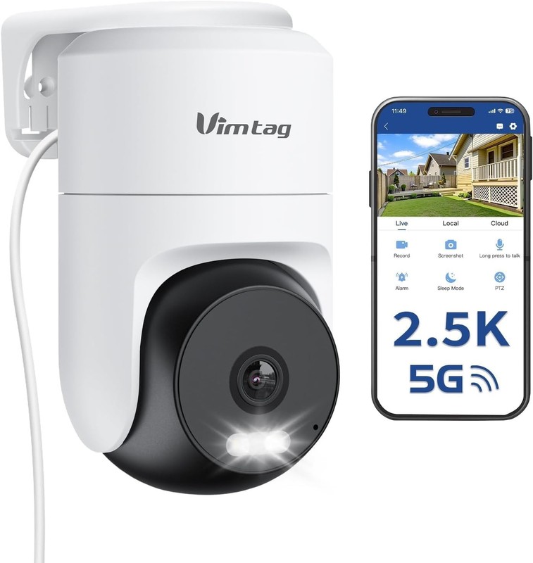 2.5K 4MP WiFi Security Camera with 2-Way Audio & AI Detection - Rated gallery