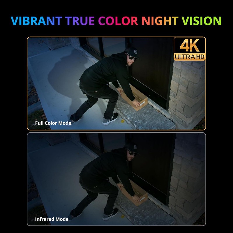 8MP Outdoor WiFi 6 Security Camera AI Human & Vehicle Detection Two-Way Audio gallery