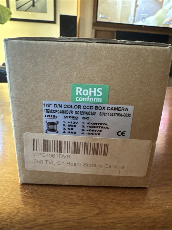 1/3” D/N Color CCD Box Camera CPC4061DVR Open Box Unused gallery