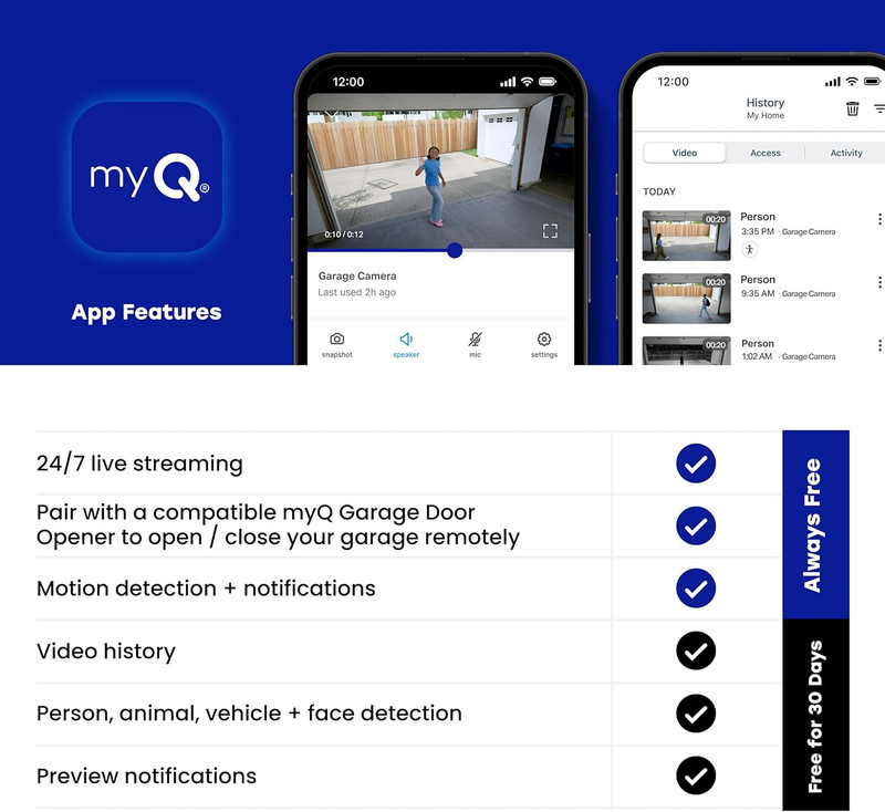 Myq Garage Plug-In Camera Gen 2 – 2K Smart Wi-Fi Garage Camera with Night Vision gallery