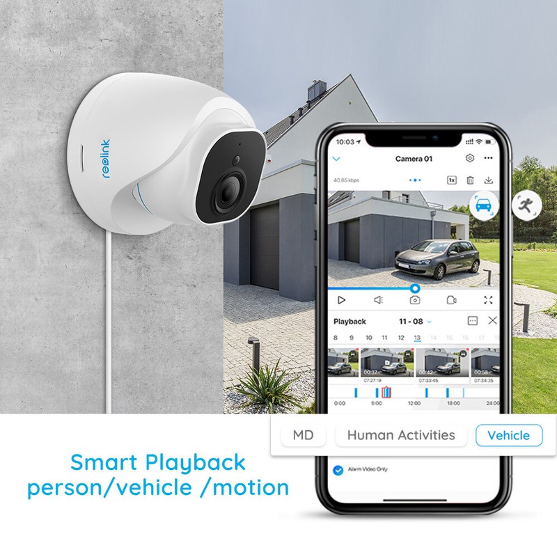 Reolink 5MP PoE IP Dome Security Camera Person Vehicle Detection RLC-520A gallery