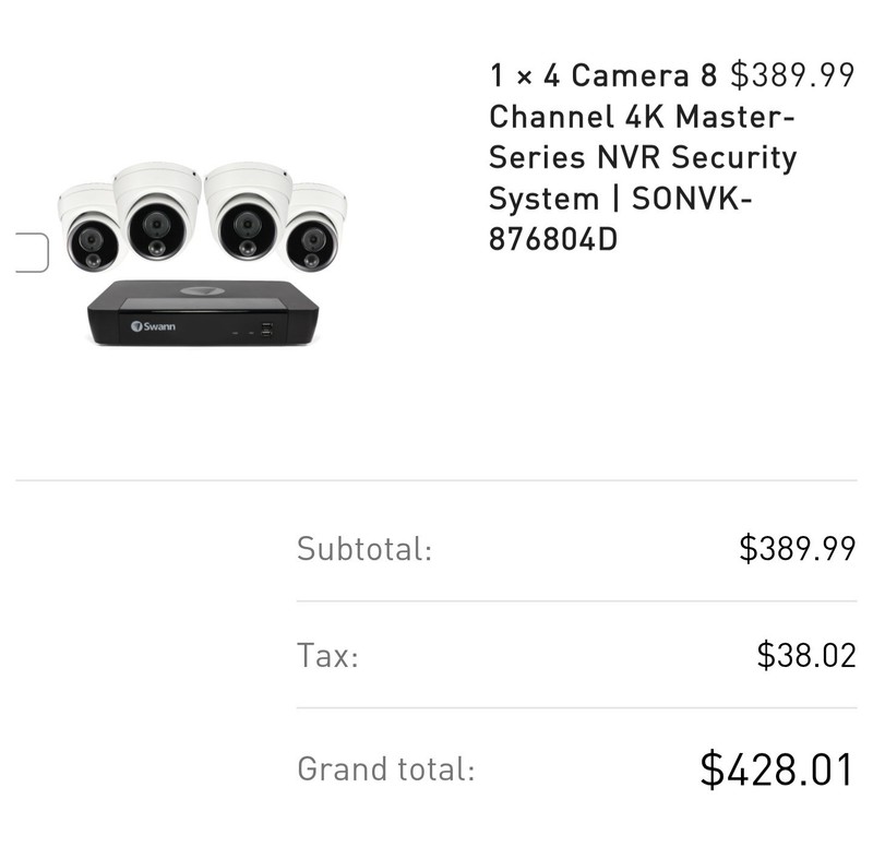 Swann Add-On NVR Master Series Dome Security Camera with 4K Ultra HD Video,