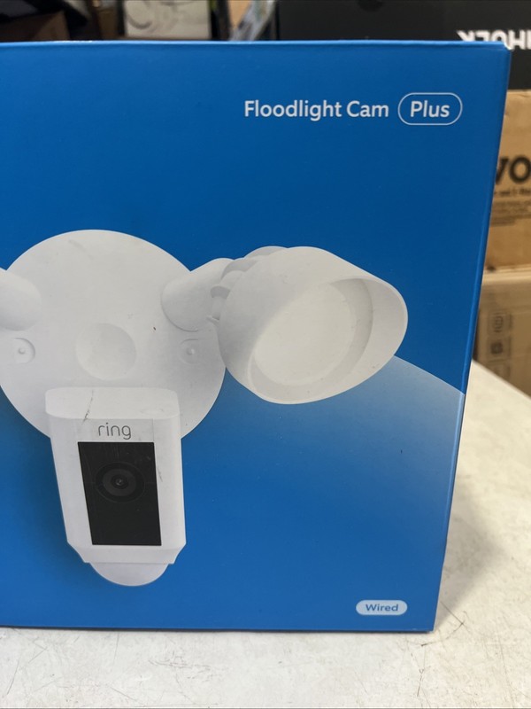 Ring Floodlight Cam Wired Plus Motion-Activated Camera 1080p White gallery