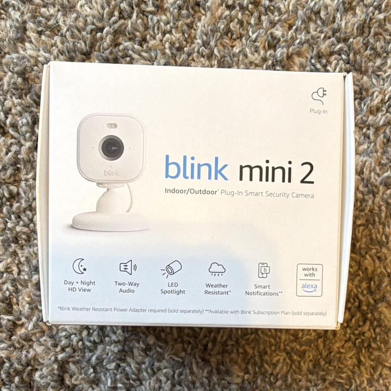 Blink Mini 2 1080p Indoor/Outdoor Wi-Fi Alexa Camera Motion Night Vision 2-Way
