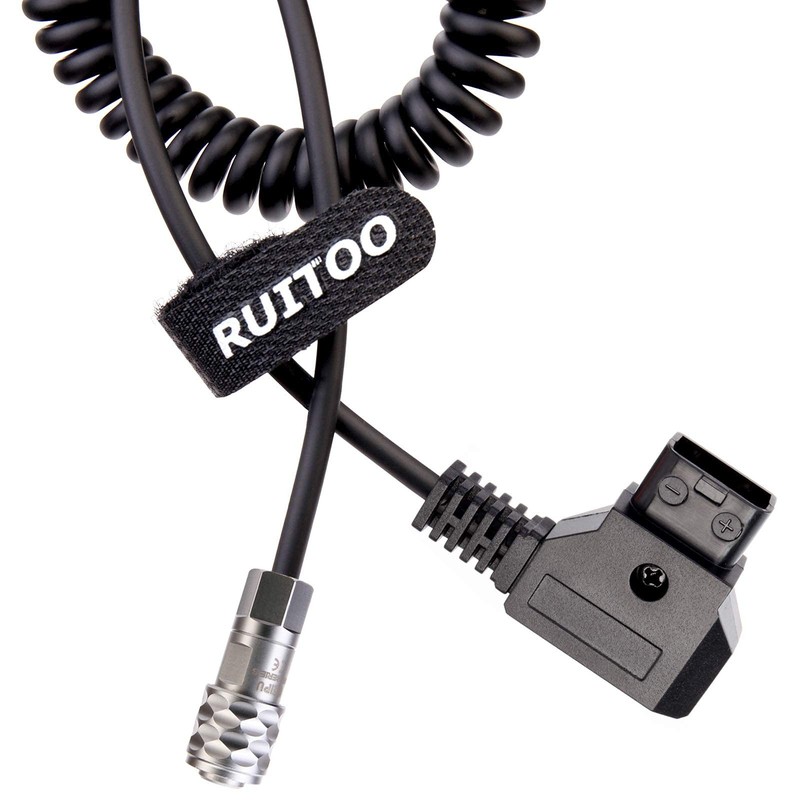 BMPCC 4k/6k Coiled Cord Power Cable DTap Plug Weipu SF6 2 Pin Female Camera gallery