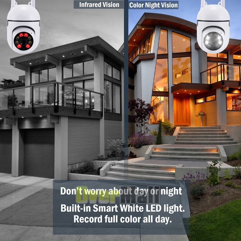 Wireless 2.4G WiFi Security Camera System Smart Outdoor Color Night Vision 1080P gallery