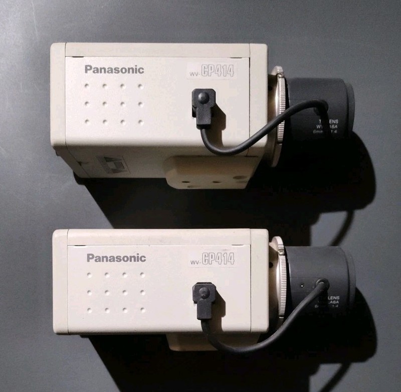 Panasonic WV-CP414 Color CCTV Camera 24V AC - Lot Of 2 gallery