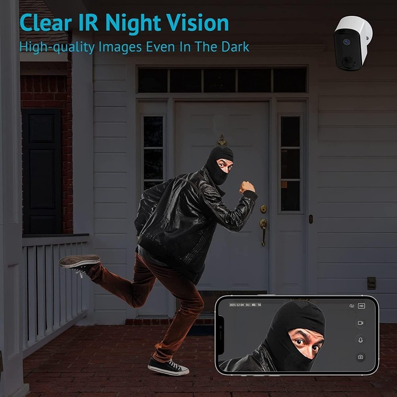 2Pk LaView 3MP Wireless Camera Home Security 2K Battery Powered Wifi NightVision gallery