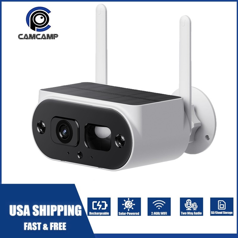4MP Solar Battery Power Security Camera 2K WiFi Wireless Outdoor Cams System