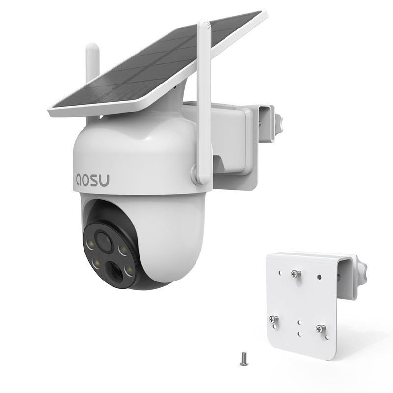 Solar Security Camera Gutter Mount - 2 Pack for Outdoor Wireless Cameras, White gallery