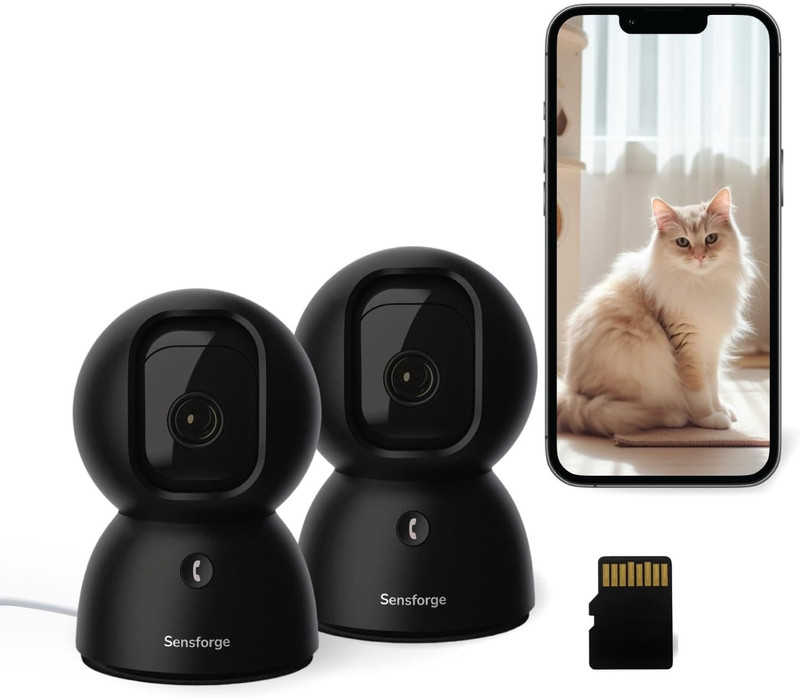 2.5K Pan-Tilt Security Camera, 360° Dual-Band Wifi Camera for Home, Free AI Huma