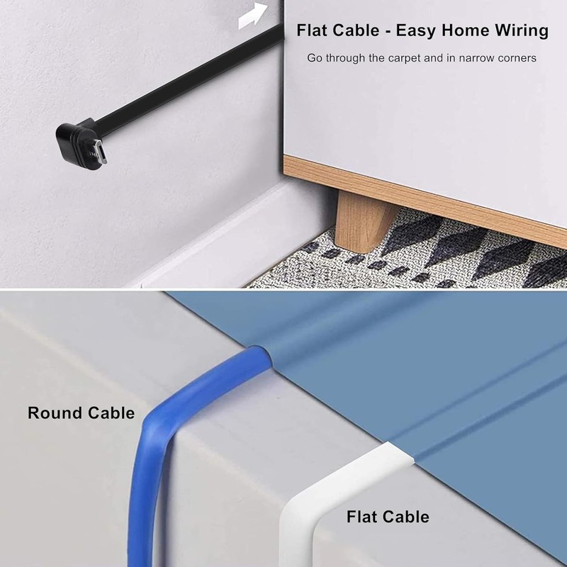 2-Pack 20ft Power Extension Cable Compatible with Wyze Cam v4,Wyze Cam Pan v3,Wy gallery