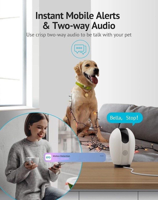 Cámara de seguridad para el hogar de 1080P con detección de sonido y movimiento gallery