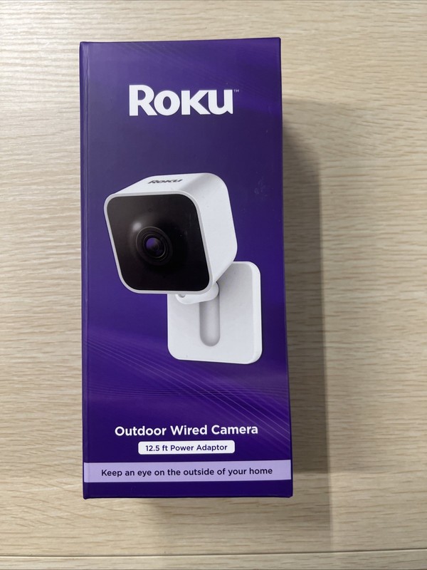 Roku Outdoor Wired Camera Night Vision 1080p Person Detection Cloud