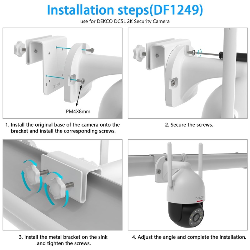 TIUHU Gutter Mount Bracket Compatibility with TP-Link Tapo 2K QHD C320WS/ 3MP... gallery