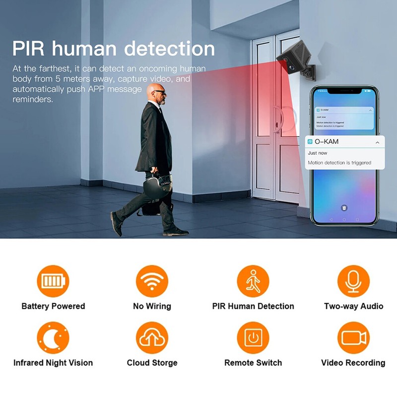 5MP Security IP Camera Battery Powered Home Wireless WiFi/4G SIM Card Camera UHD gallery