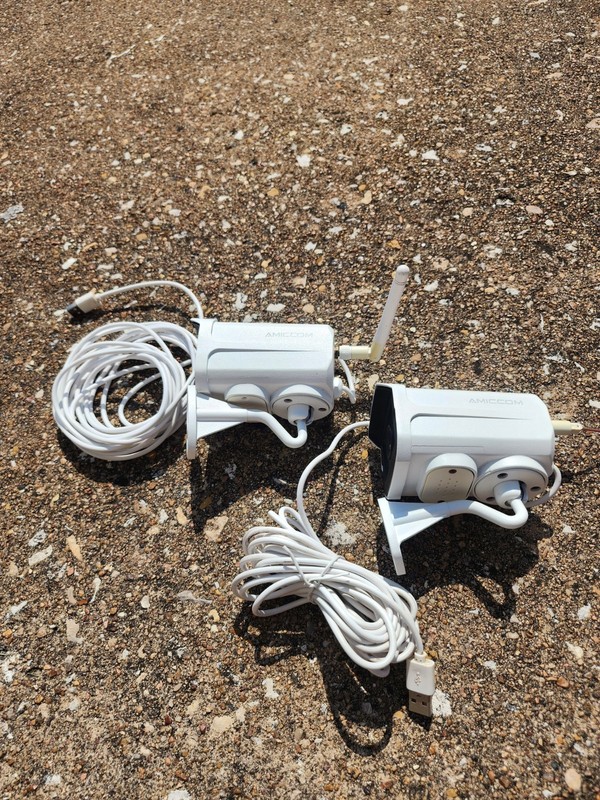 Amiccom Z5 1080p Outdoor Wireless Surveillance Camera Lot Of 2 READ IST