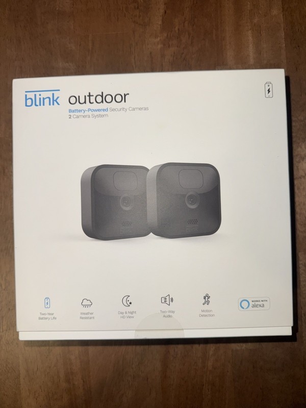 Blink – 2 Outdoor Cameras (3rd Gen) Wireless 1080p Security System Sealed New