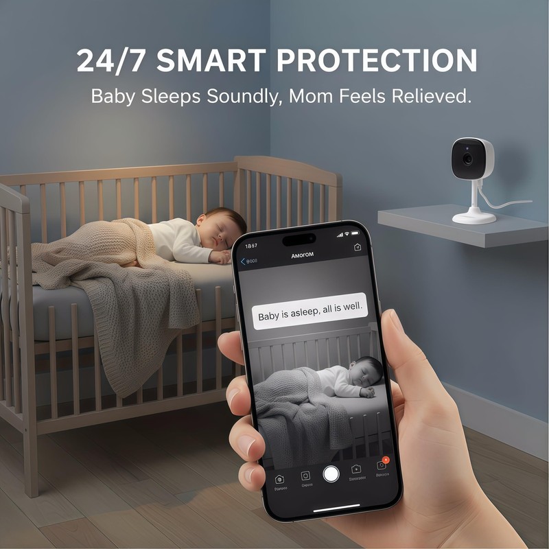 4 Pack Indoor Wired , Baby Pet Monitor, Motion Detection, 2-Way Audio, Night ... gallery