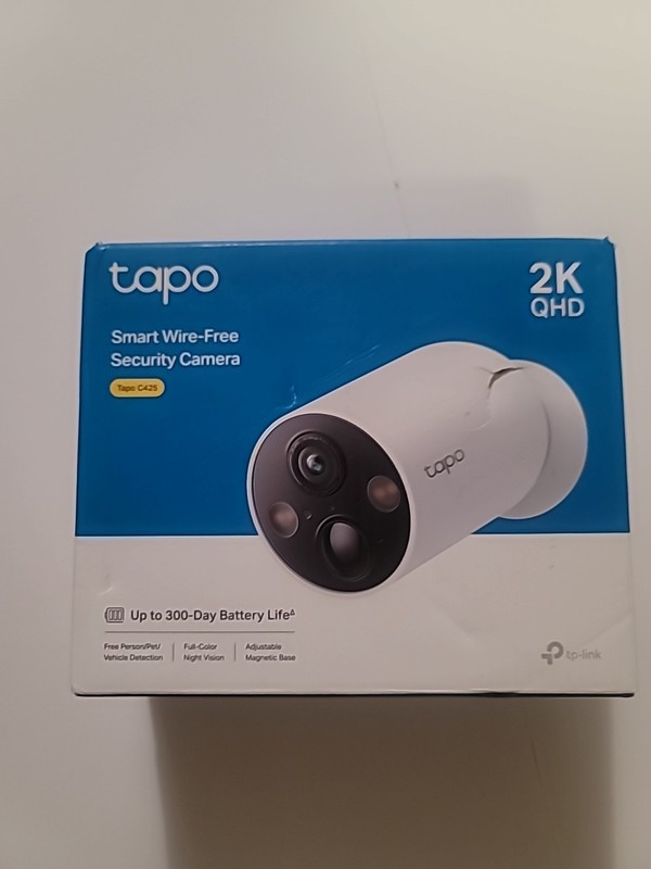 TP-Link Tapo MagCam 2K QHD Wireless Security Camera White Color Night Vision