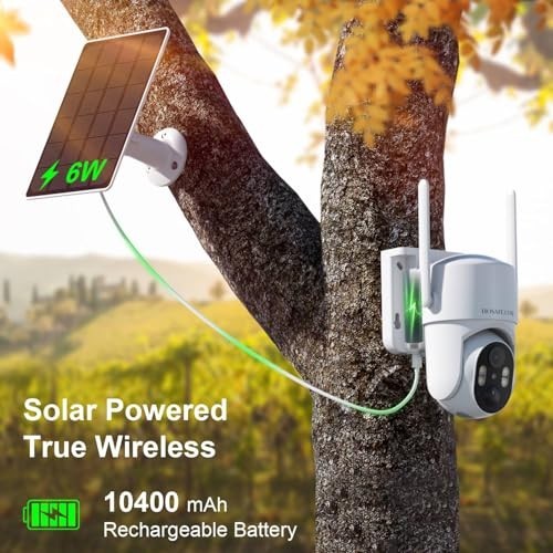 4G LTE Solar Security Camera, No WiFi Needed, 2K Color Night Vision, 360° View, gallery