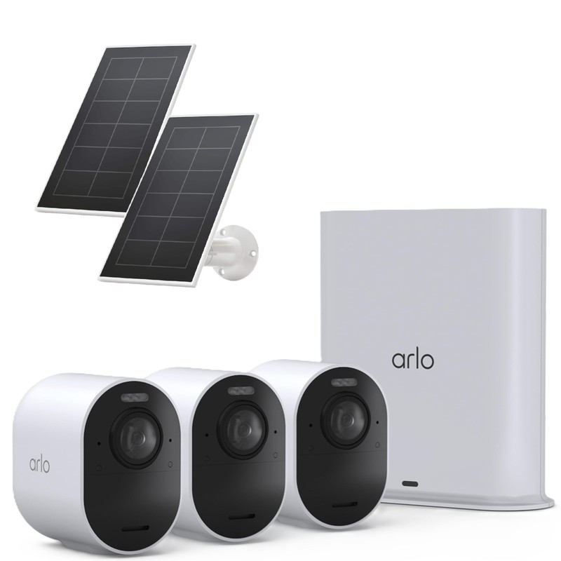 Arlo Ultra 2 Outdoor Camera 4K HDR 3 Camera and 2 Solar Panel Kit