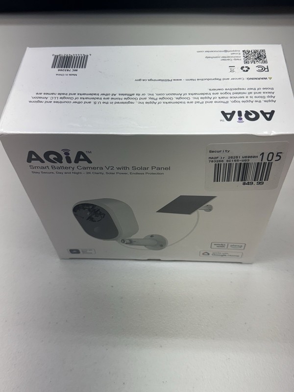 AQiA 2k (SC155-WQ3) Smart Battery Camera V2 with Solar Panel - New in Box gallery