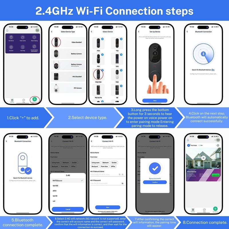 Smart Video Doorbell Camera Wireless, AI Human Detection and Instant Alerts gallery