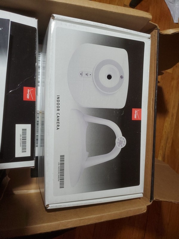 VERIZON INDOOR CAMERA SECURITY SYSTEM And Gateway Device And Surge Protector.