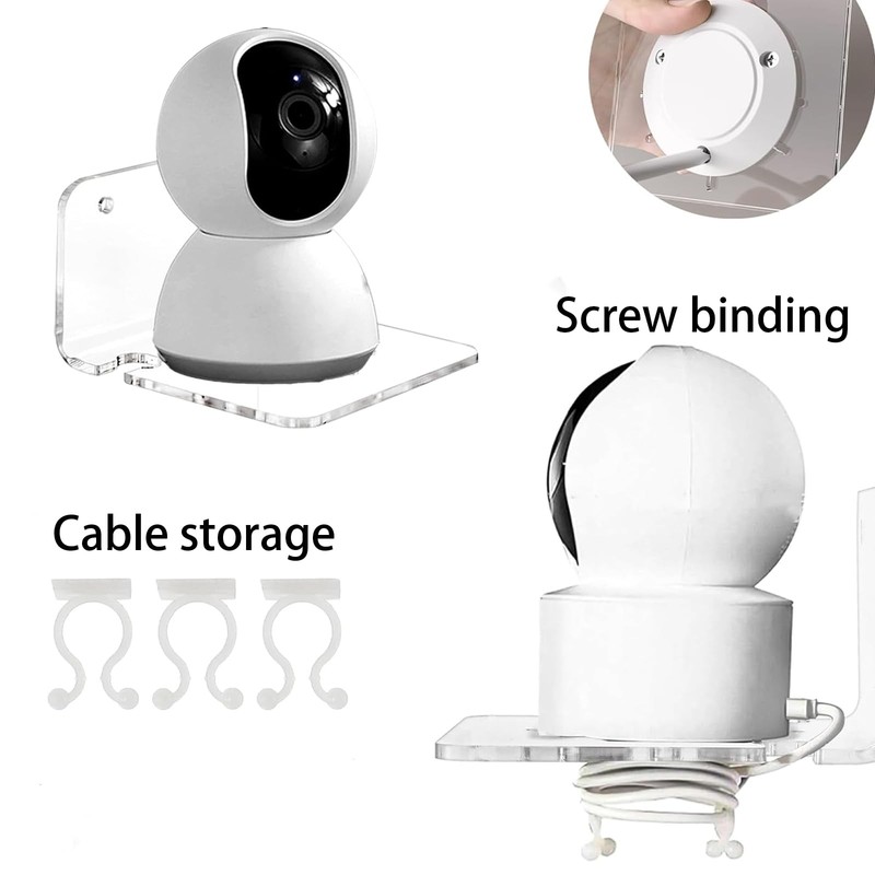 Acrylic Floating Wall Shelves 3Set for Security Cameras Baby Monitors Speaker... gallery