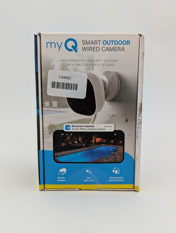 myQ Smart Indoor & Outdoor Wired Home Security Cameras | White | Lot of 3 gallery