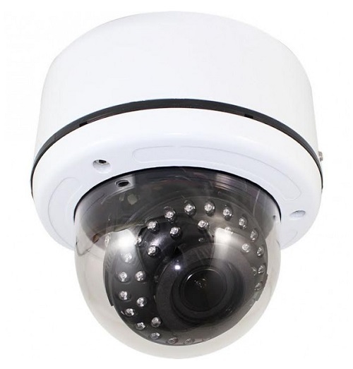 TIV-134V-W HD-TVI 1080p IR Outdoor Dome Camera w/ AVF Lens & Dual Power
