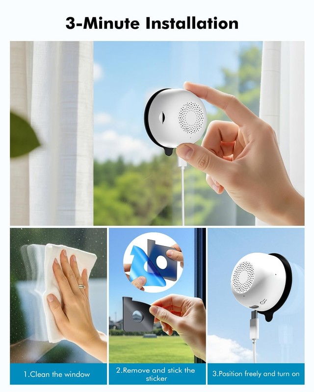 3MP 2K Window Camera, 5G & 2.4GHz WiFi Indoor Camera for Home Security with A... gallery