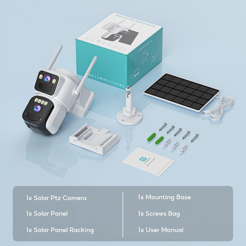 8MP Solar Wifi Camera PTZ Outdoor 4K Human Detection CCTV Surveillance Camera gallery