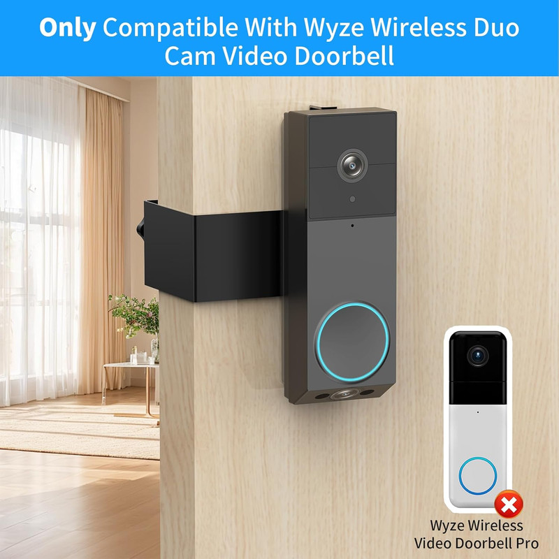 Anti-Theft Door Mount for Wyze Duo Cam Doorbell Only, No-Drill Wyze Doorbell Cam gallery