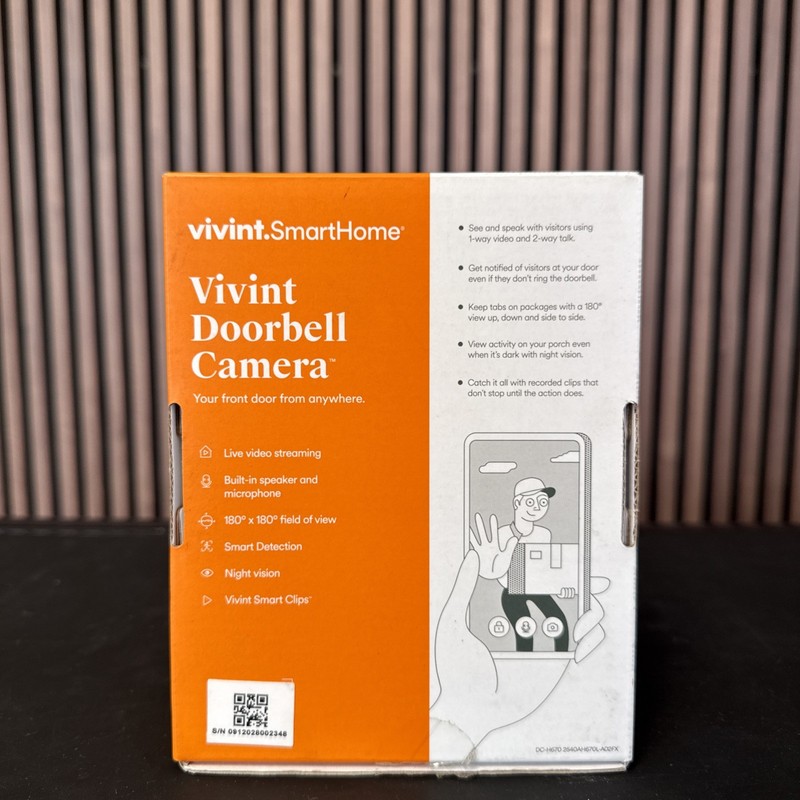 Vivint Doorbell Camera Pro HD VS-DBC300-WHT 1080p 180° Ultra Wide Lens NIB gallery