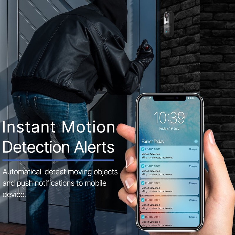iDOO Smart WiFi Video Doorbell Camera 1080P Motion Night Vision, 2-Way Audio, US gallery
