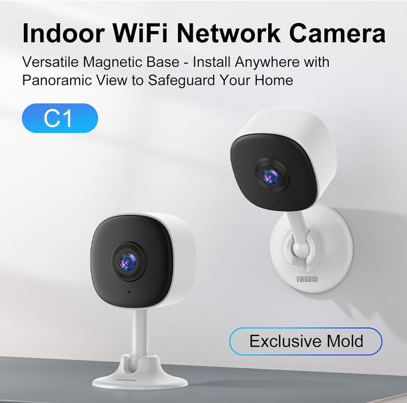 2K Magnetic Security Camera 4-Pack, Night Vision, 2-Way Audio, Alexa Compatible gallery