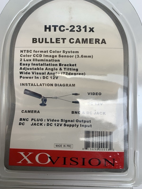 XOVision HTC-231x Bullet Camera NTSC 3.6mm Lens Waterproof CCD CCTV New Sealed gallery