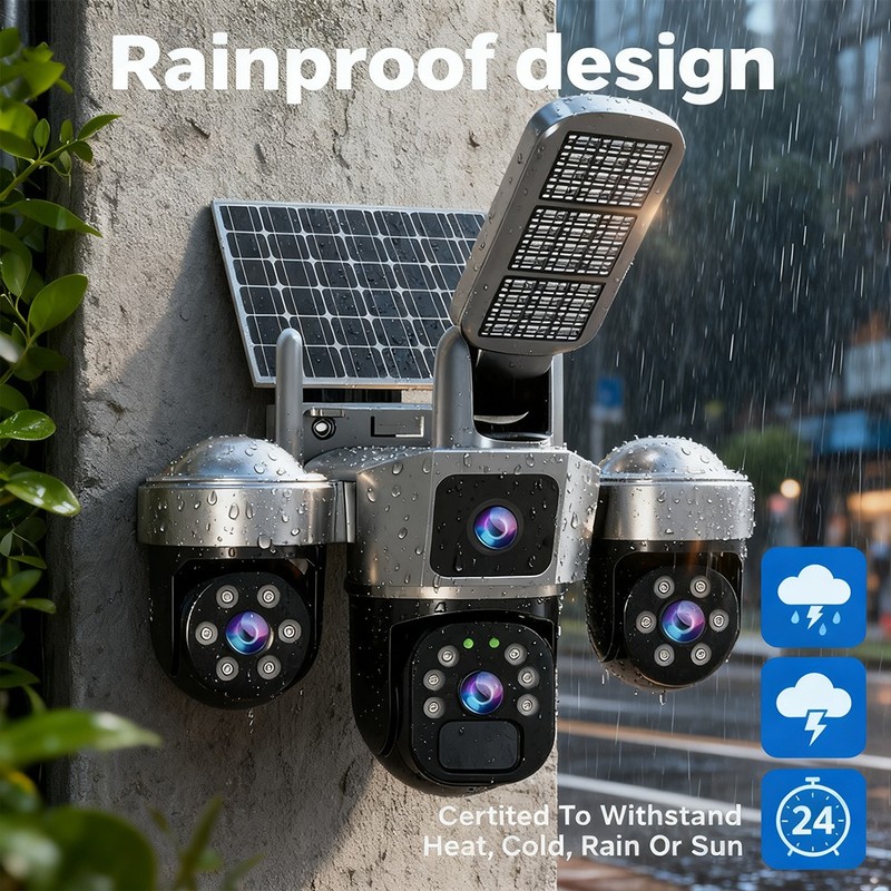 Outdoor Wireless Solar Camera PIR Sensor WiFi Night Vision Surveillance Cam LOT gallery