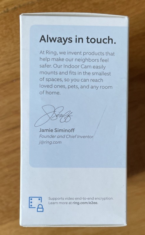 RING INDOOR CAM, 2nd Gen (B0B6GLQJMV) Wi-Fi 1080p FHD Indoor Camera, White - NEW gallery