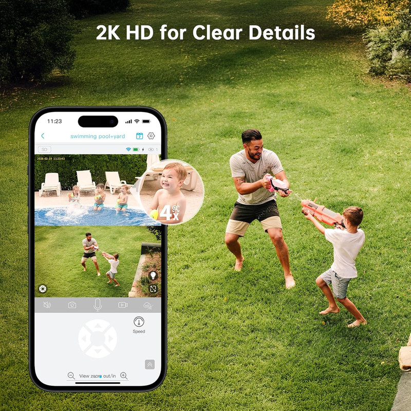 2K Dual Lens Wireless Solar Security Camera with Color Night Vision & Alerts gallery