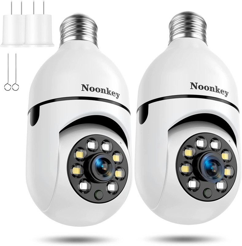 2K/3MP Light Bulb Security Camera, 5G& 2.4Ghz Wifi 2 Pack Alexa Home 360° Wirele gallery