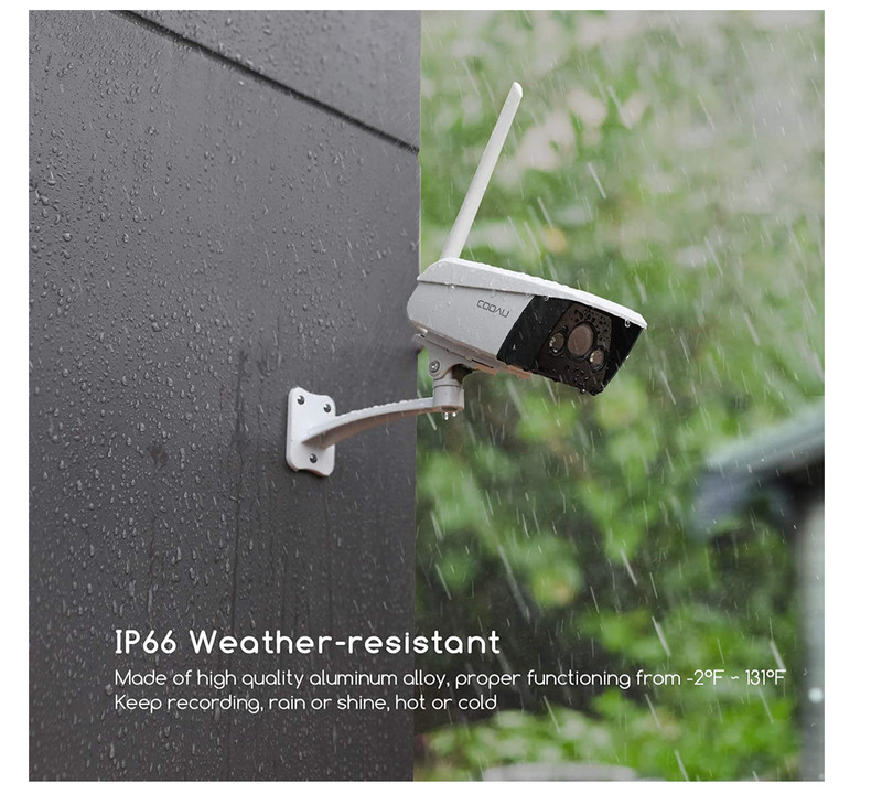 Outdoor Security Camera, COOAU 4MP UltraHD WiFi IP Home Surveillance Cameras gallery