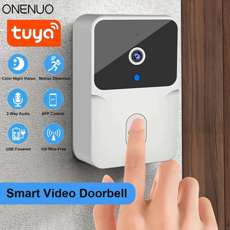Tuya Wifi Video Doorbell Wireless HD Camera IR Alarm Security Smart Home Door Be gallery