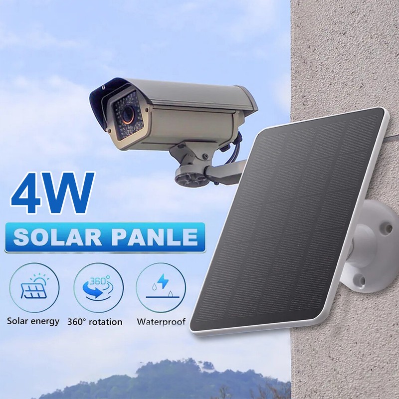 4W Universal Solar Panel for Ring Stick Up Spotlight Camera Battery 10ft Cable gallery