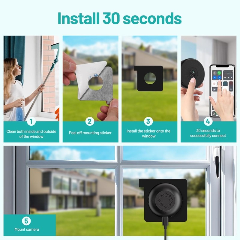 Indoor 2K Camera with Smart Night Vision, Motion Alerts & Easy Installation gallery