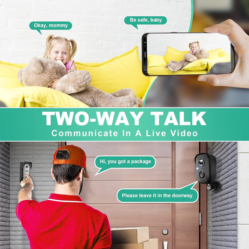 Security Cameras Wireless Outdoor, 2K Battery Powered AI Motion Detection Spotli gallery