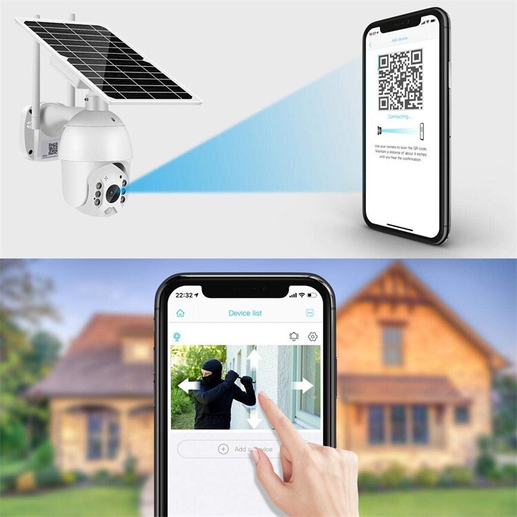 PTZ SOLAR Security 4MP HD Camera AI Human Detection 12M,2-Way Audio, Wi-Fi, APP gallery