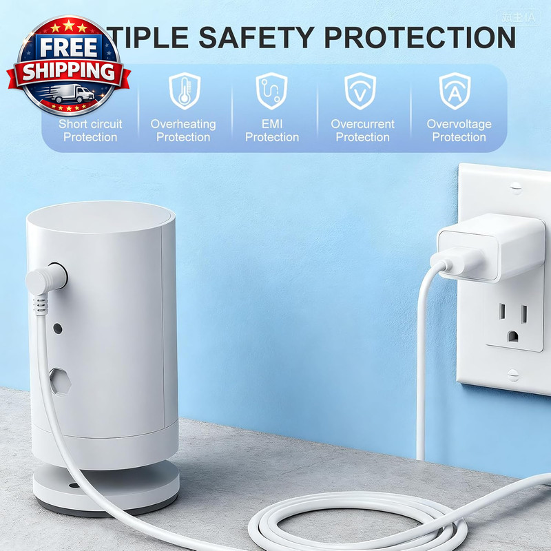 25FT Power Cord and Adapter Compatible with Ring Spotlight Cam Pro(Battery), St gallery